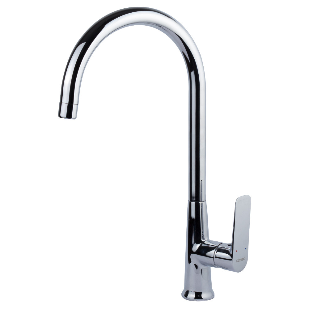 Змішувач LUGANO Ø25 для кухні J-злив на гайці CORSO (CH-4B147C) (9620100), фото 1