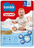 Bambik Подгузники-трусики детские (5) 12-17кг, 34 шт