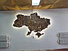 Дерев'яна карта України CraftBoxUA багатошарова з підсвічуванням на акрилі в сірих тоннах, фото 6