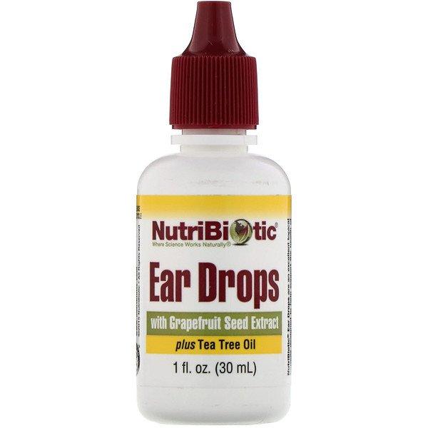 Вушні краплі з екстрактним кісточок грейпфрута і масло чайного дерева Ear Drops NutriBiotic 30 мл