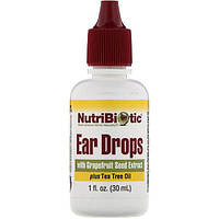 Вушні краплі з екстрактним кісточок грейпфрута і масло чайного дерева Ear Drops NutriBiotic 30 мл