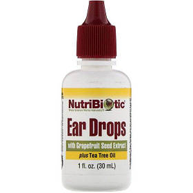 Вушні краплі з екстрактним кісточок грейпфрута і масло чайного дерева Ear Drops NutriBiotic 30 мл