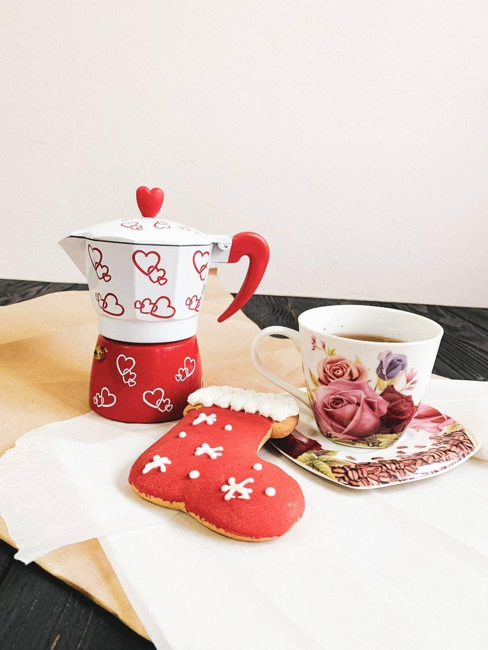 Кавоварка гейзерна 3 чашки MHZ R16593 Hearts
