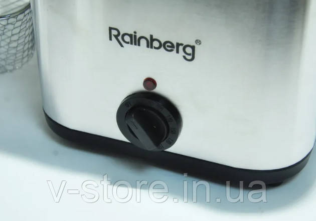 Фритюрница профессиональная электрическая с крышкой Rainberg RB-2219 аппарат для картошки фри из нержавейки - фото 3 - id-p1579085043