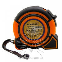 Рулетка LEMANSO 5м x 19мм LTL70016 оранжево-чорна