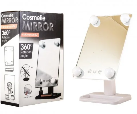 Дзеркало з підсвіткою для макіяжу MCH Cosmetie Mirror 360 Rotation Angel з LED-підсвіткою (Mirror360)