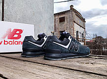 Чоловічі кросівки New Balance 574 Grey Black сірі, фото 6