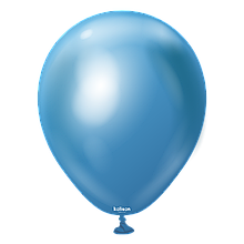 Латексна кулька хром синій 12"/30см Mirror Blue Kalisan