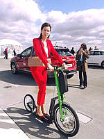 Электросамокат MoveOne с большими колесами 20" - зеленый(или хаки)