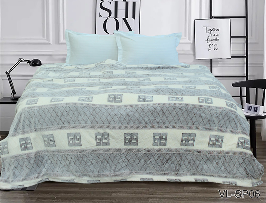 Плед покривало 160х220 велсофт Орнамент на ліжко, диван