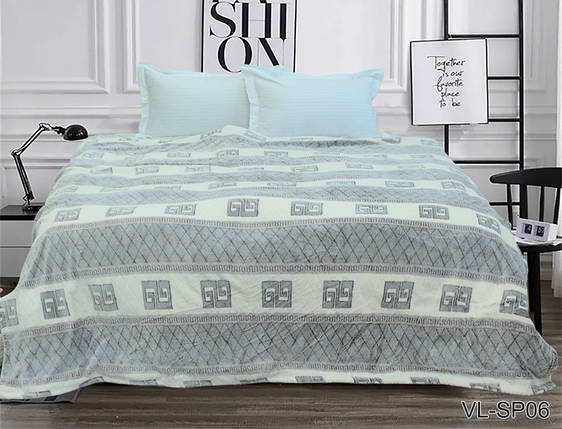 Плед покривало 200х220 велсофт Орнамент на ліжко, диван, фото 1