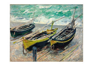 Листівка Claude Monet - Three Fishing Boats, 1886