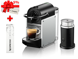 Nespresso Pixie Electric Aluminium + Aeroccino 3 Black