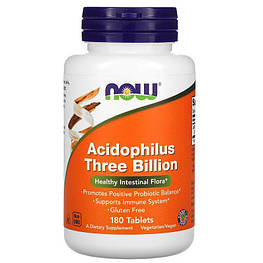 Acidophilus Three Billion Now Foods 180 таблеток