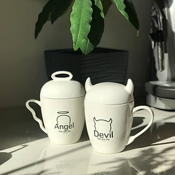Набір чашок із кришками Angel&Devil Herisson 300 мл 2 шт.