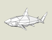 Papercraft фигура "Акула" 3D + Акция!