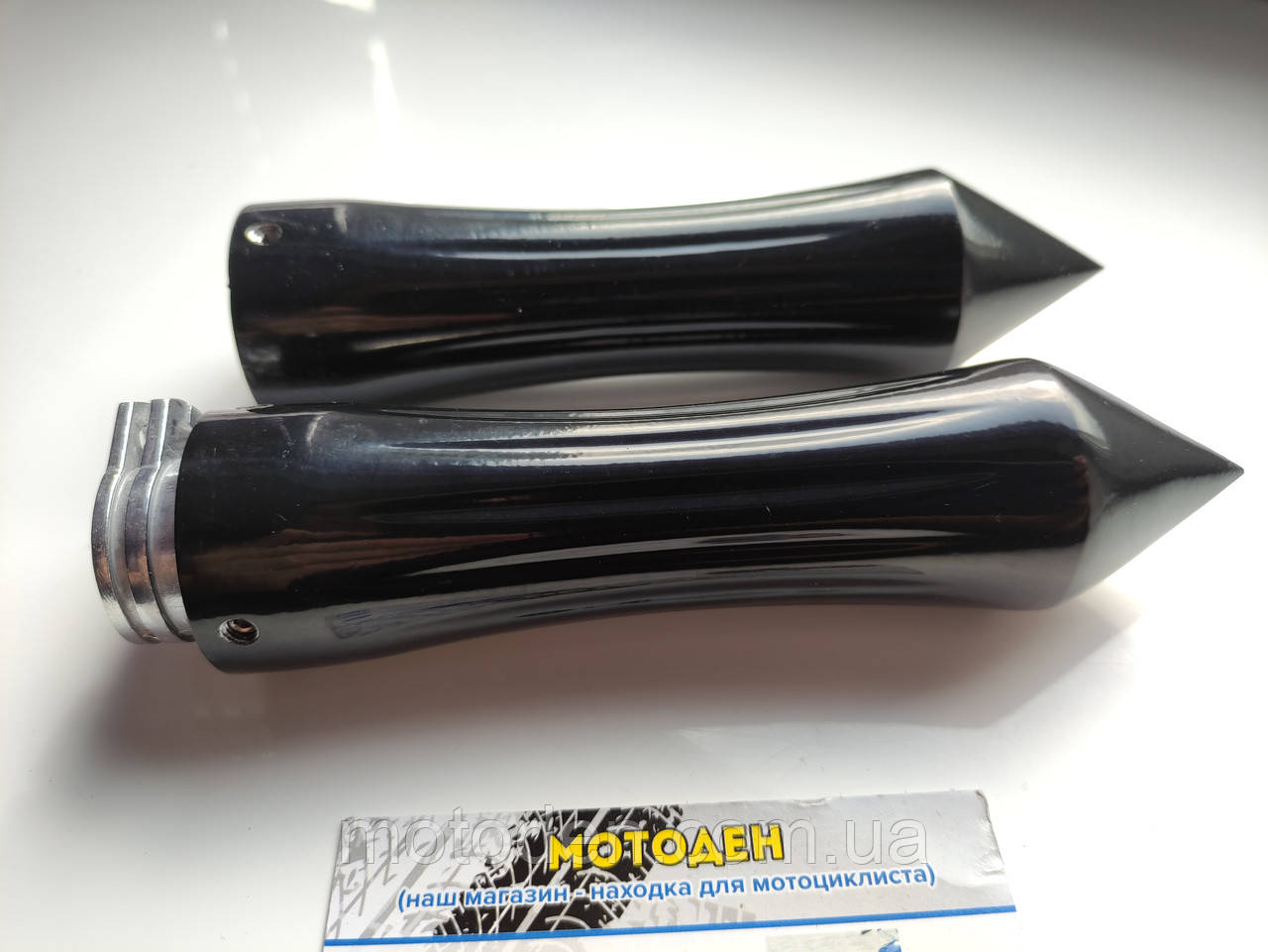 Ручки керма, мото гріпси Protaper силіконові (червоний логотип), фото 1