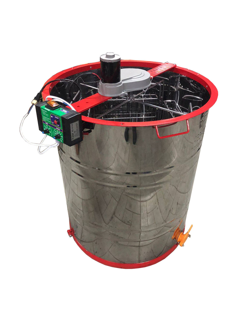 Медогонка 4-х Рамкову. Нержавіюча (AISI 430), Поворотна. Касети зварні, пофарбовані порошковою фарбою. З ЕЛЕКТ, фото 1