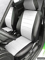 Чехлы на сиденья Ауди А4 Б6 (Audi A4 B6) модельные из кож винила A4 B5, Белый