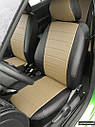 Чохли на сидіння Форд Фокус 2 (Ford Focus 2) (модельні, окремий підголовник) Чорно-бежевий, фото 2
