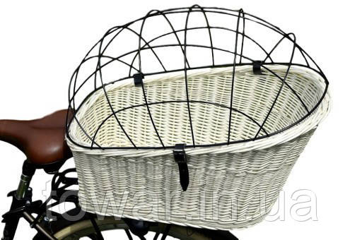 Плетений кошик для перевезення тварин на велосипеді