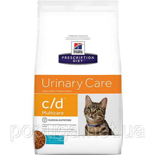 Hill's Prescription Diet c/d Multicare Urinary Care корм для кішок з океанічною рибою,5 кг