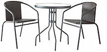 Комплект садових меблів Bistro Aga, стіл + 2 стільці з ротанга