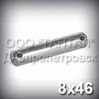 Вісь 8х46 DIN 1443 (ГОСТ 9650-80 тип 2) сталева оцинкована