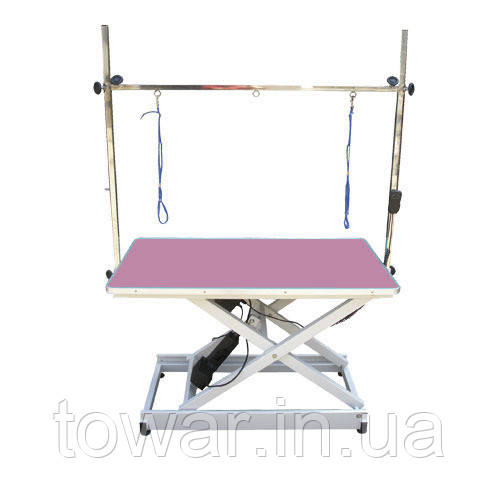 Стіл Blovi Trenc з електричним ліфтом, стільниця 110 см x 60 см, рожевий