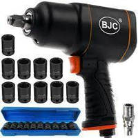 Пневматичний гайковерт BJC 1/2 1550NM + насадки