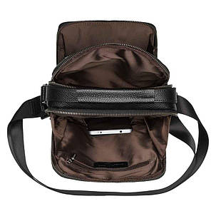 Чоловіча сумка шкіряна барсетка Bags4life 9729 чорна, фото 2