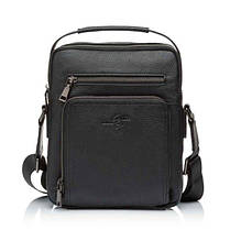 Чоловіча сумка шкіряна барсетка Bags4life 9729 чорна, фото 3