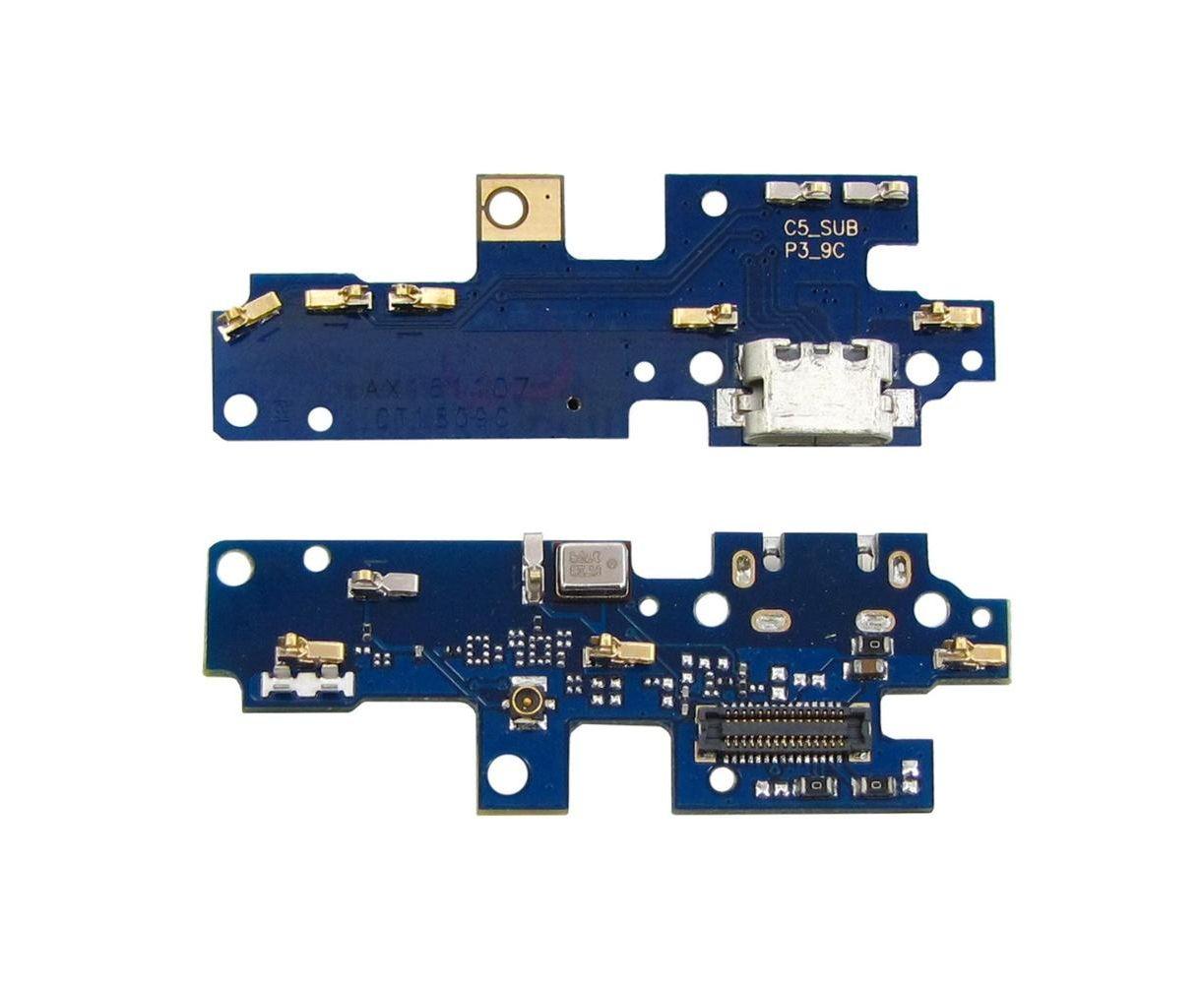 Шлейф (Flat cable) Xiaomi Redmi 4 з роз'ємом зарядки, мікрофоном та компонентами