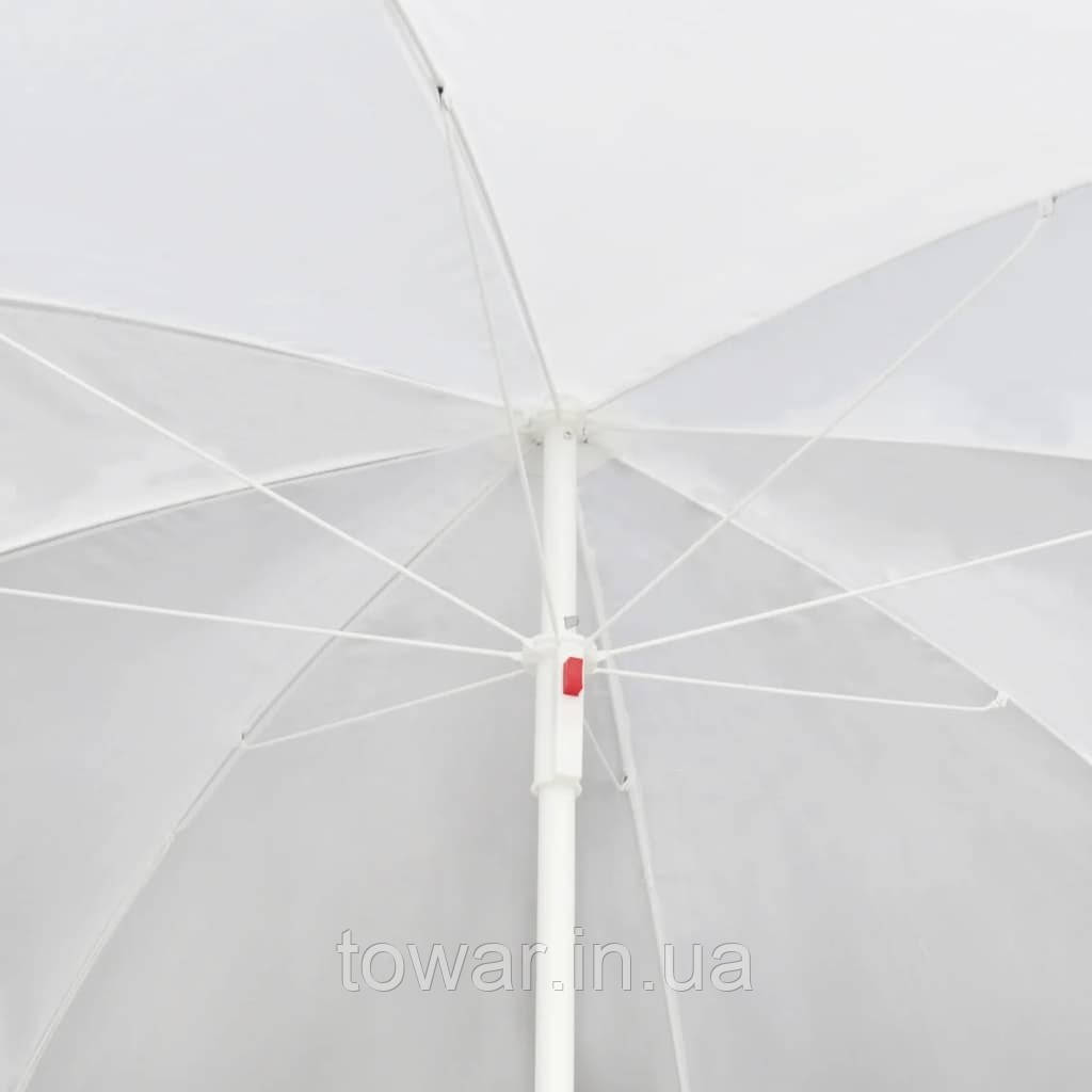 Садовый шезлонг диван ракушка из ротанга с зонтом, черный vidaXL - фото 4 - id-p1586851884