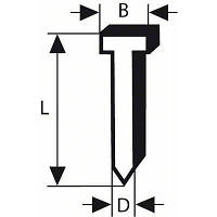 Цвях-штифт BOSCH Т47 23*1,8 мм (1тис.шт)