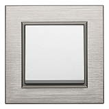 Панель подвійна для RJ12/RJ45 Lumina срібляста, фото 2