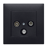 Рамка 2X горизонтальна Lumina-Intens чорна, фото 6