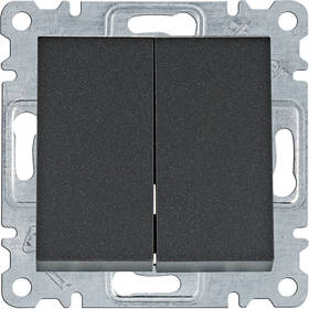 Вимикач 2-полюсний Lumina чорний 10АХ/230В