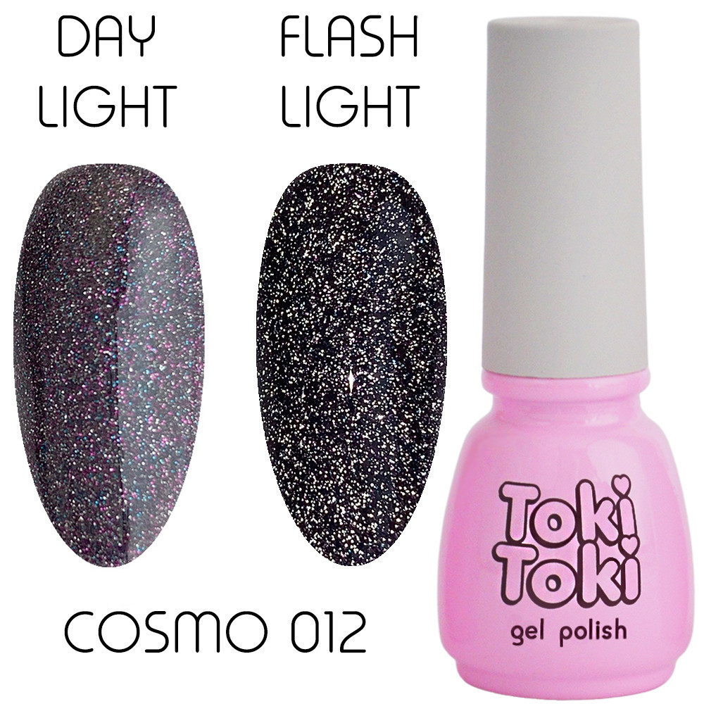 Светоотражающий гель лак фиолетовый Toki-Toki Cosmo цвет на выбор - фото 1 - id-p1586875699