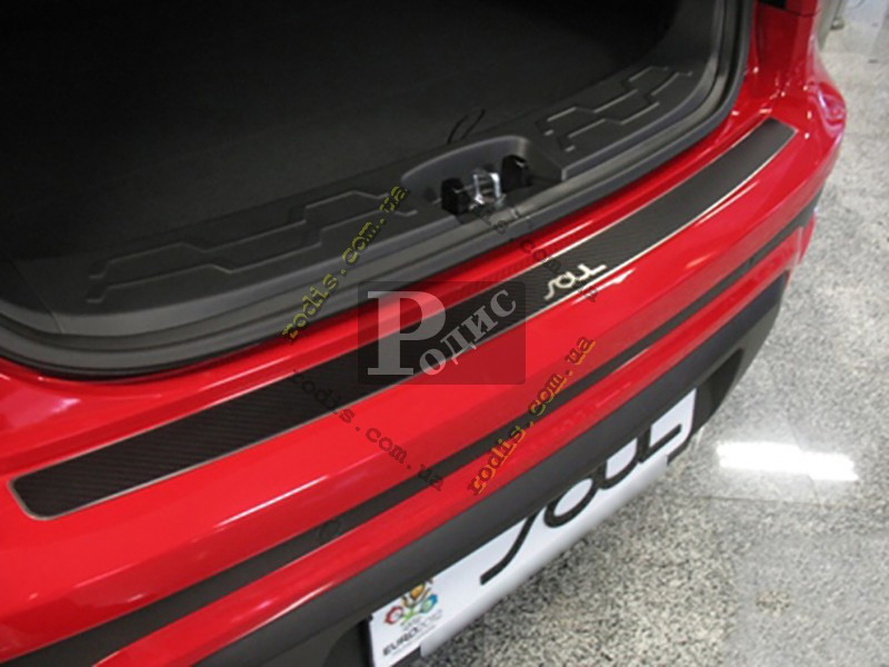 Накладка на бампер "Premium+carbon" Kia Soul 2008-2013 - Киа Соул (ID ...