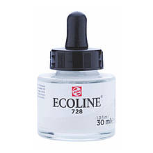 NEW Фарба акварельна рідка Ecoline (728), Сіра тепла світла, 30 мл, Royal Talens