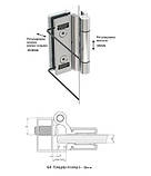 Петля на скляні двері до 90 кг, фото 2