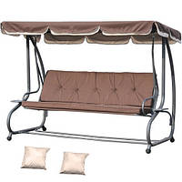 Садові гойдалки Campela CA0030GRY + 2 подушки 7762