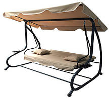 Велика садова гойдалка GoodHome 2 в 1 диван-ліжко 7765