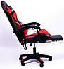 Кресло геймерское DIEGO с подставкою для ног черно-красное, фото 3