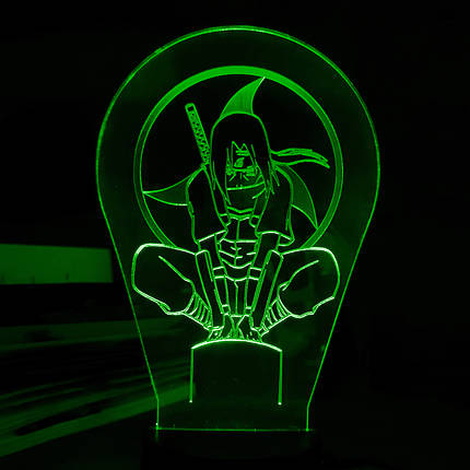 Акриловий світильник-нічник Ітачі Учіха 4 зелений tty-n001438, фото 1