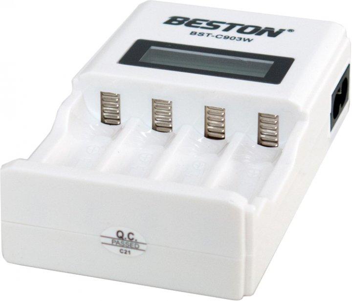 Зарядний пристрій для акумуляторних батарей Beston BST-C903W, заряджання пальчикових акумуляторів АА/ААА - фото 4 - id-p1586886870