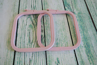 Пяльцы квадратные Nurge, 145х165мм колір - рожевий