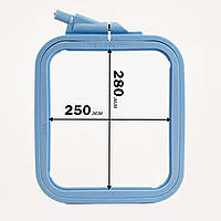П'яльці-рамка Nurge (блакитні) 170-14 квадратні для вишивання , 250 мм, х 280 мм