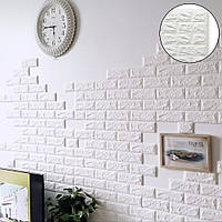 Самоклеящиеся 3D панели на стену "Wall Рanel" 70х76 см Белые декоративные панели самоклейка 6шт/уп (ZK)